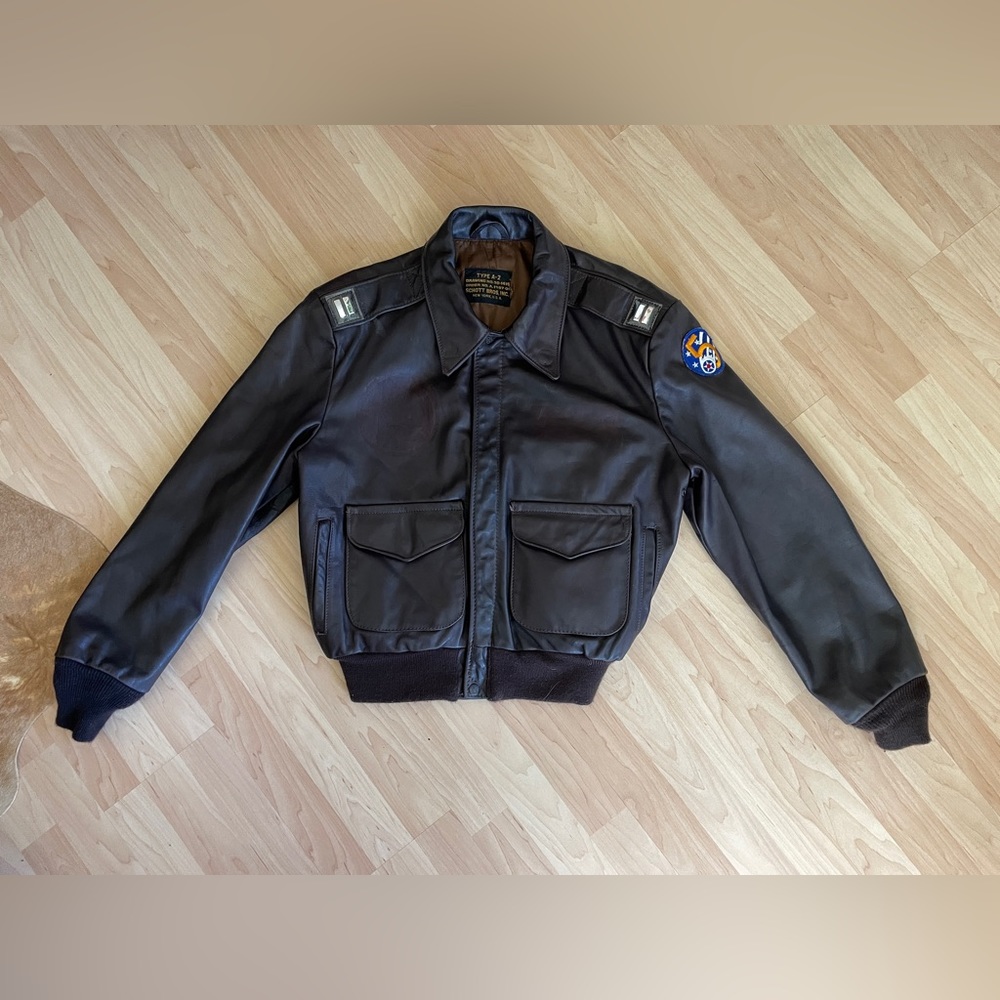 Vintage Schott NYC A-2 Leather Flight/Bomber Jacket